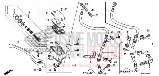 FRONT BRAKE MASTER CYLINDER (VT750C2B/S/C) VT750C2BE de 2014